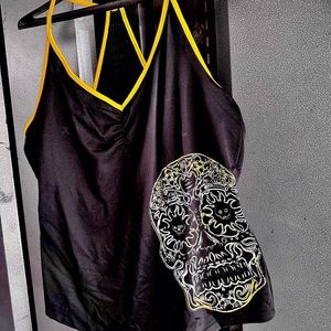 Harley Davidson Tank with Matching Skull Cap